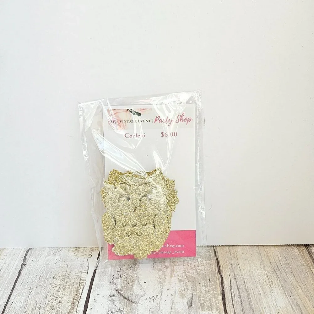 80 Pieces Owl Confetti for a Birthday Party- Boho